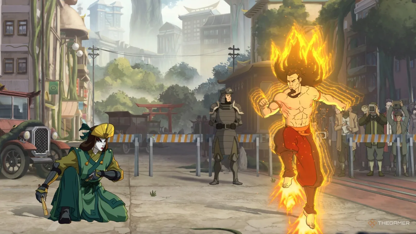 Fire Lord Ozai in Avatar Legends story mode, official screenshot.