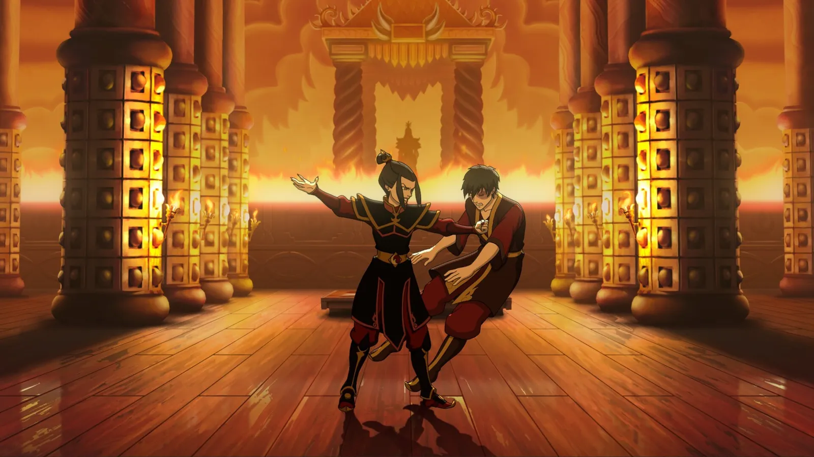 Online match in Avatar Legends: The Fighting Game — proprietary rollback netcode keeps the fight moving.
