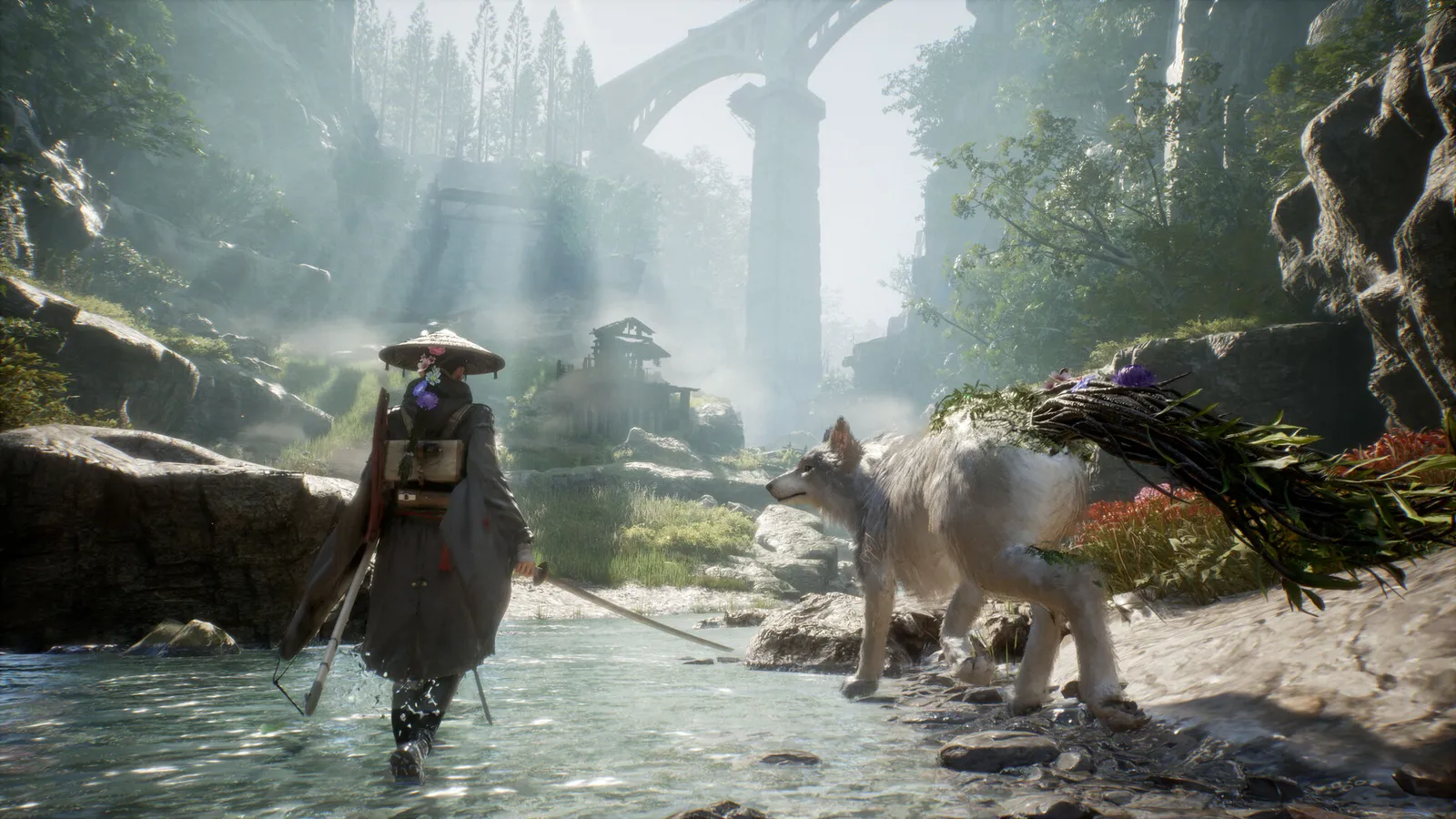 A giant Nushi boss fight with its health bar visible.