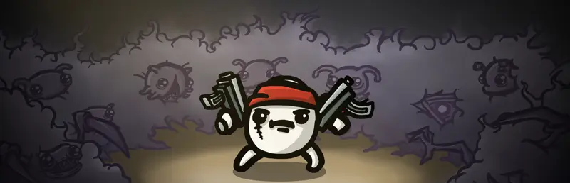 Brotato co-op hero art — two characters teaming up