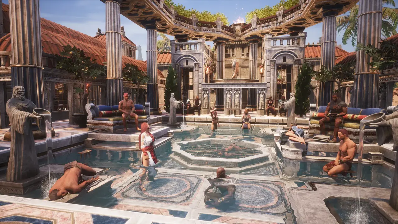 Official Conan Exiles Enhanced screenshot from the Steam store page — gameplay shown in the current build.