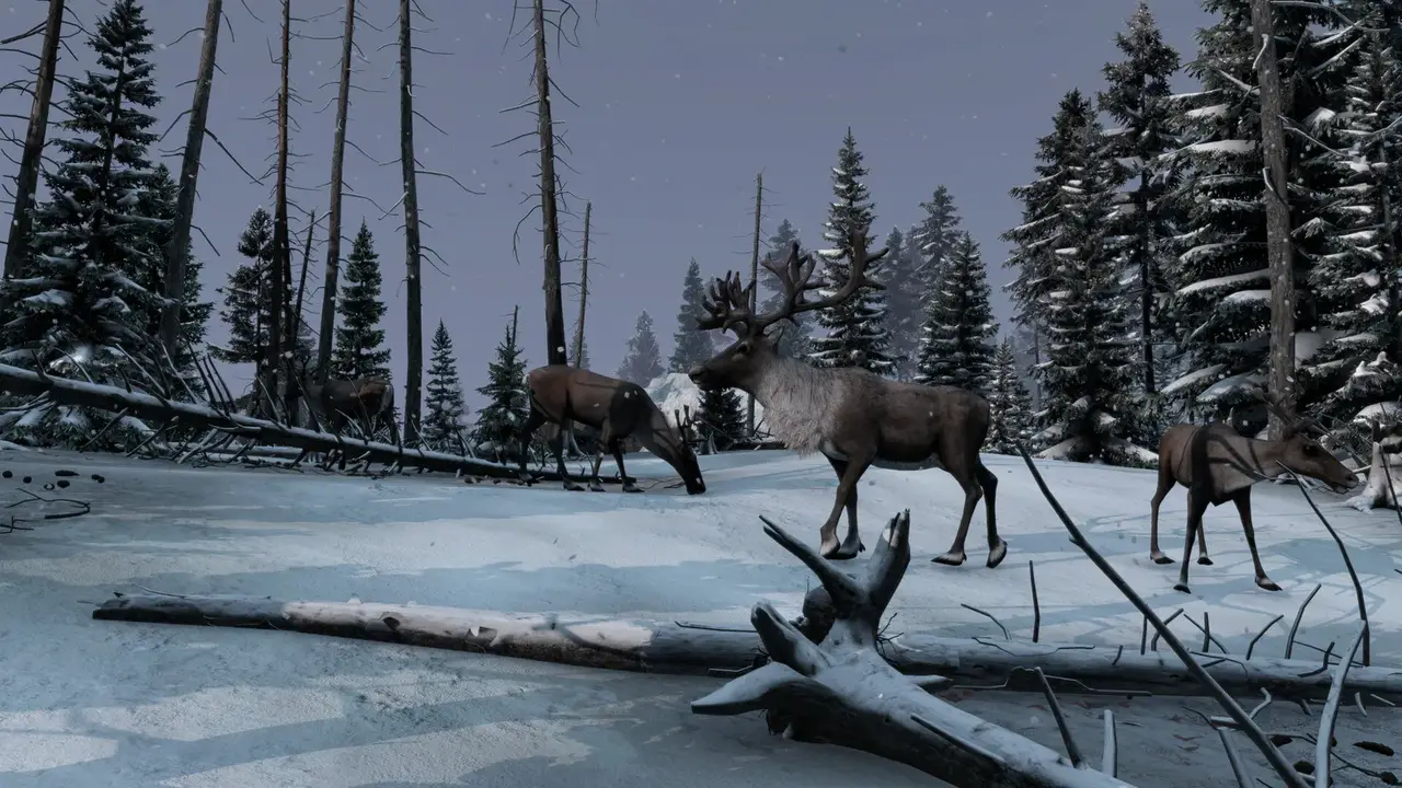 DayZ Frostline official gameplay screenshot showing Sakhal's winter landscape