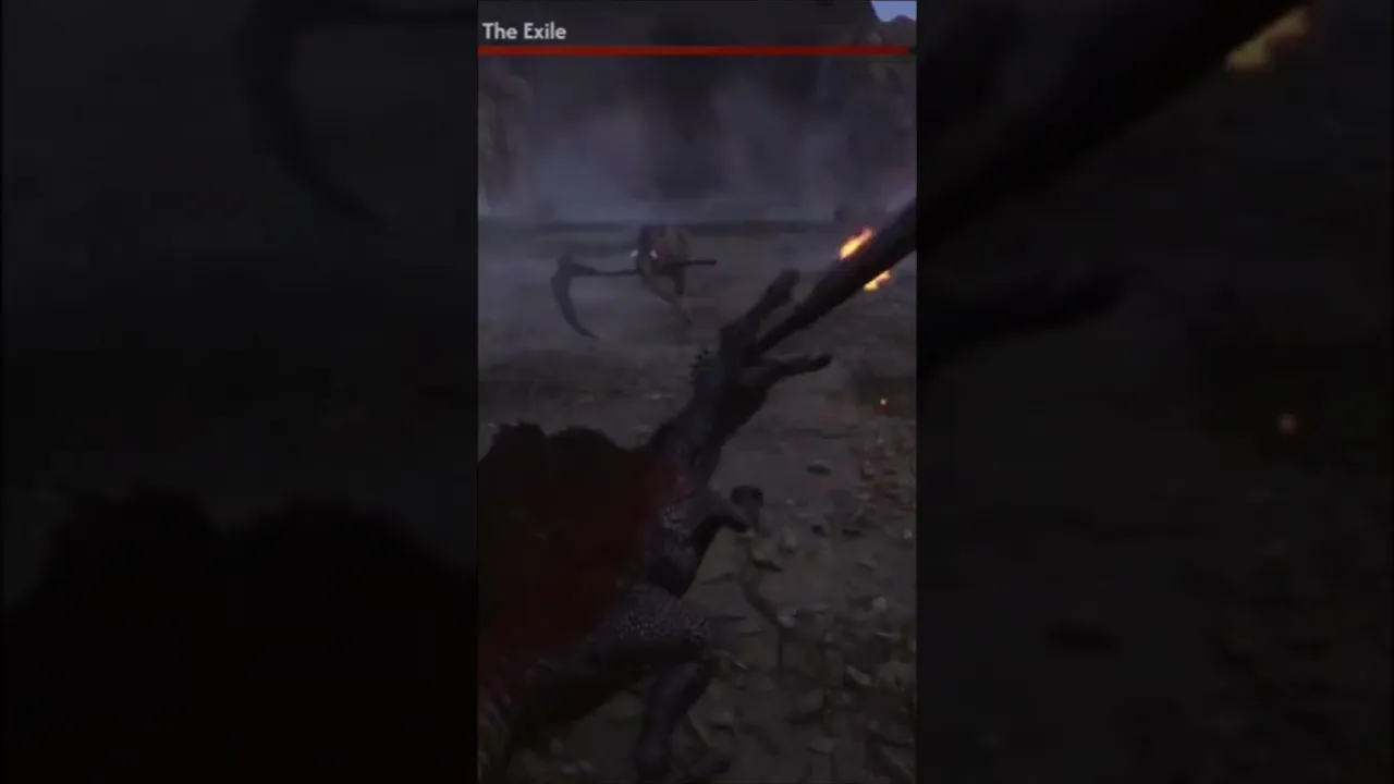 Dinoblade demo gameplay — a Spinosaurus wielding its greatsword in combat