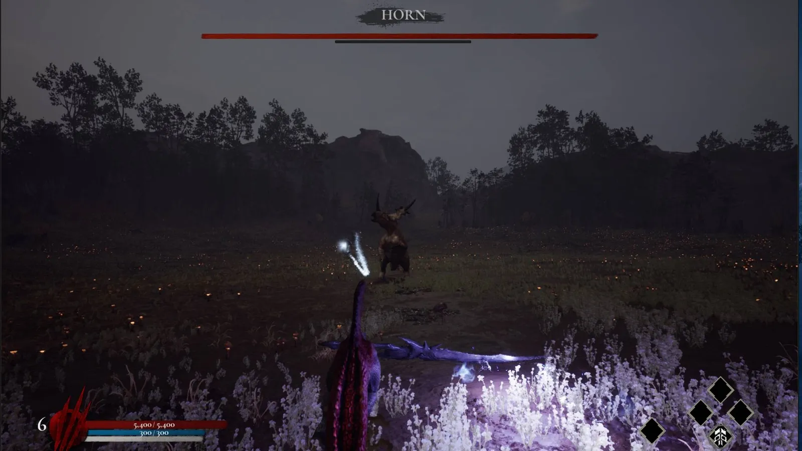 A Dinoblade boss encounter — official gameplay screenshot.