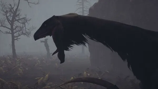 Frame from Dinoblade's official release-date trailer