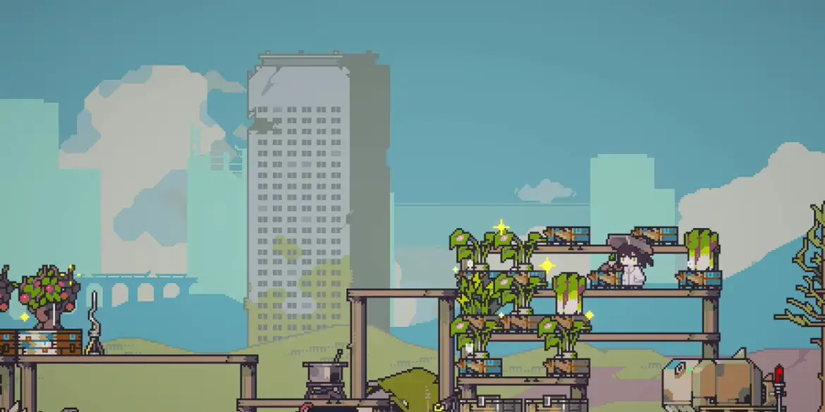 Doloc Town official gameplay poster of a vertical farm layout.