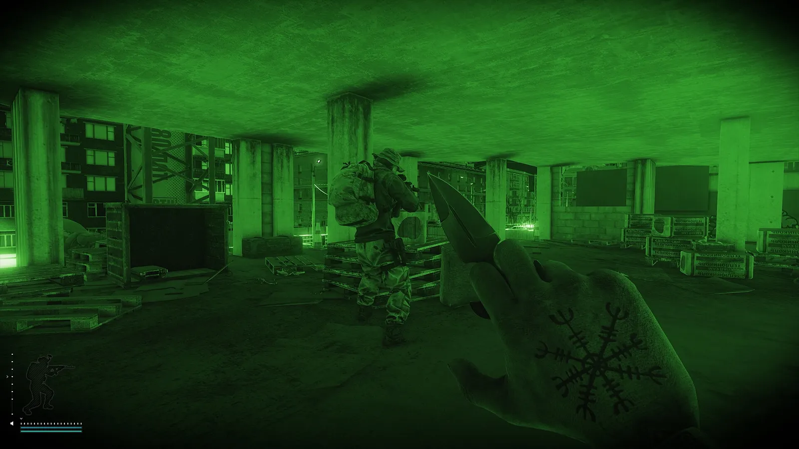 Escape from Tarkov official gameplay screenshot showing forested terrain