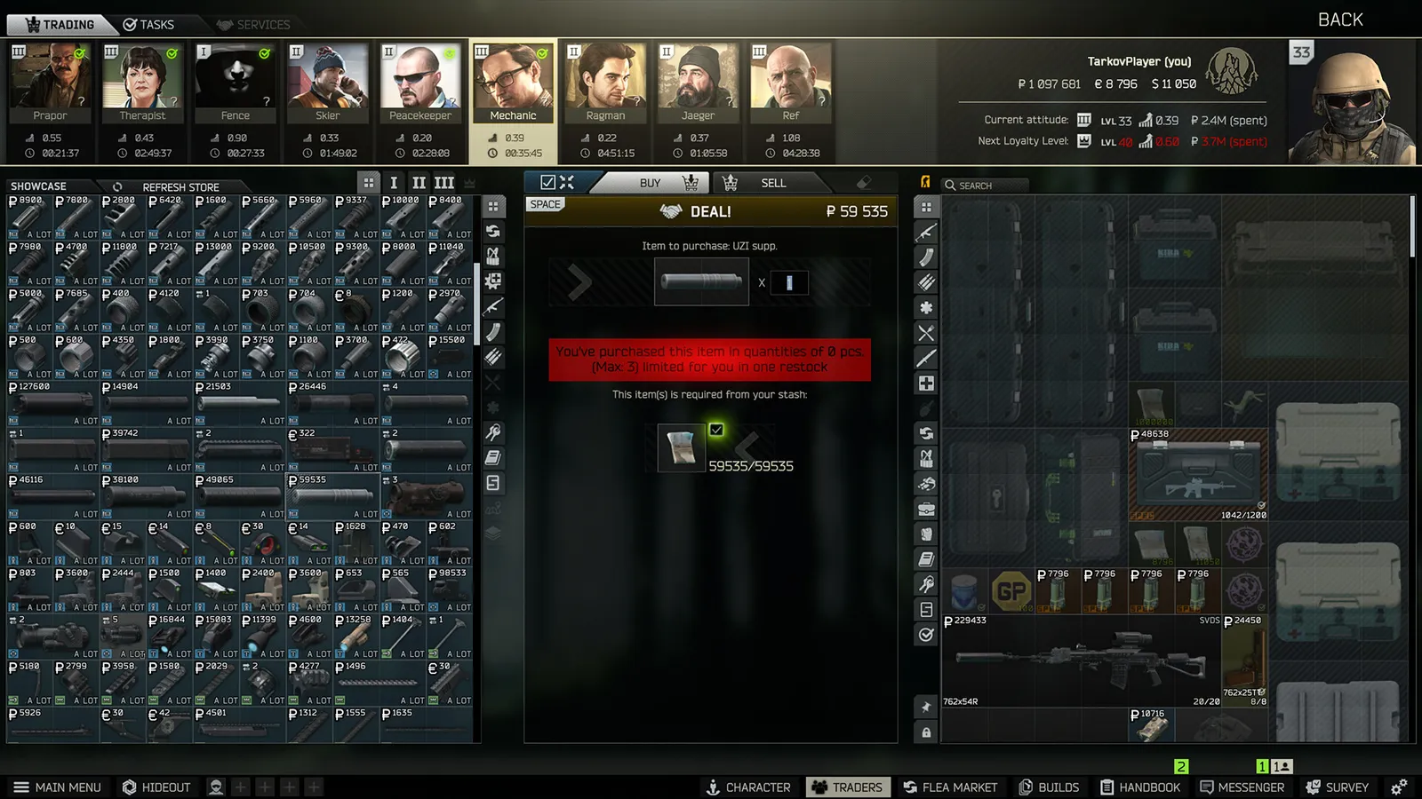 Escape from Tarkov official gameplay screenshot of an overcast raid area