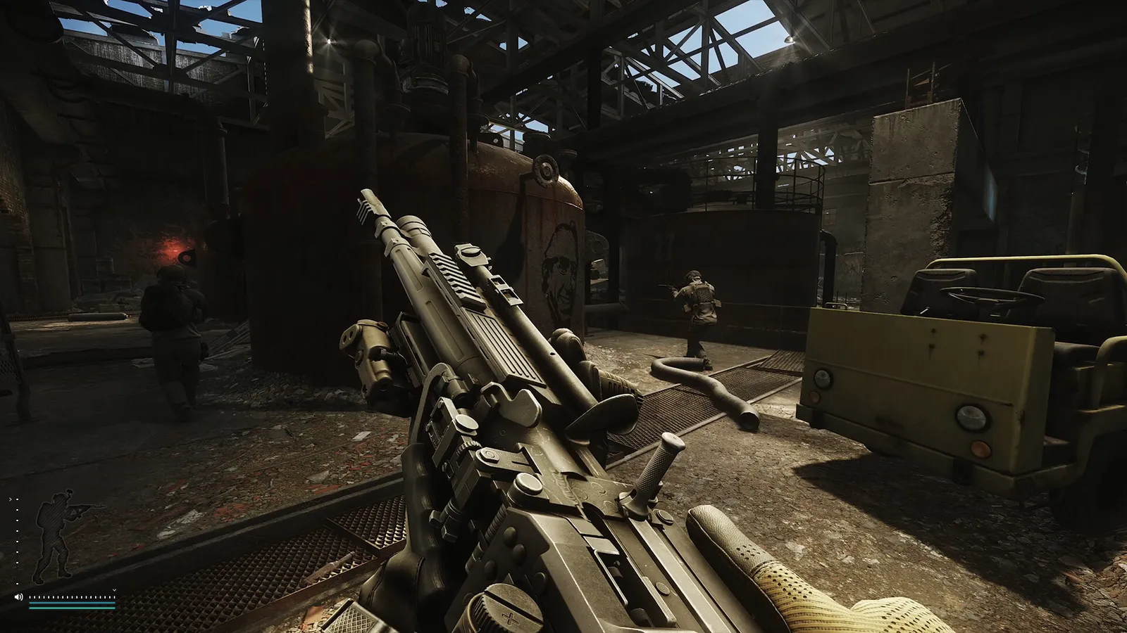 Escape from Tarkov official gameplay screenshot with warm interior lighting