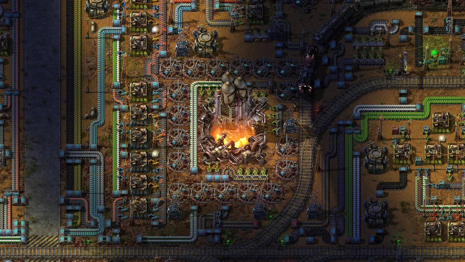 Factorio 多人合作画面(Steam 商店页截图)