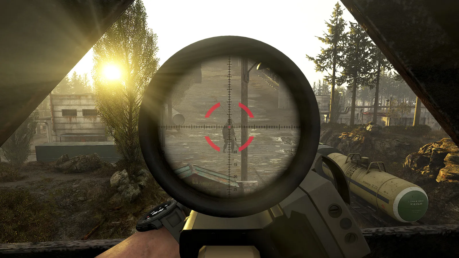 The firing range at The Farm — test ready positions, point shooting and attachments before a real clear.