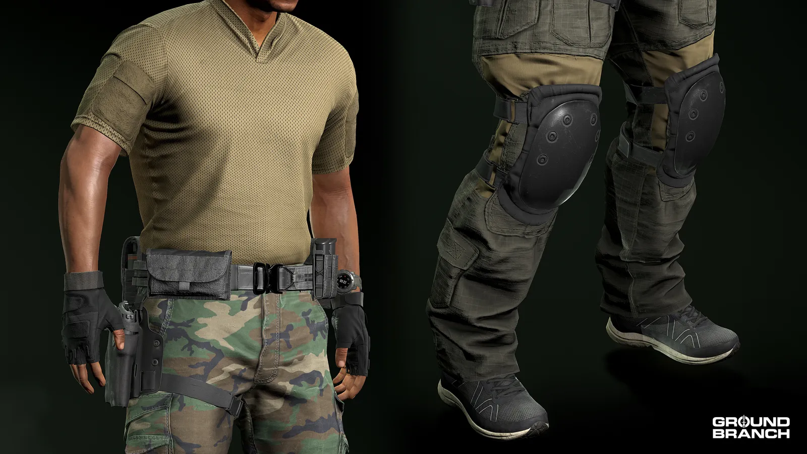 GROUND BRANCH — the loadout and gear inventory screen in the Ready Room.