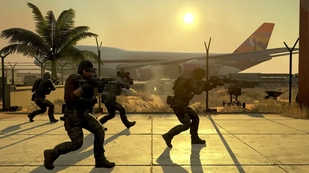 GROUND BRANCH — outdoor engagement, one of the game's long sightlines.