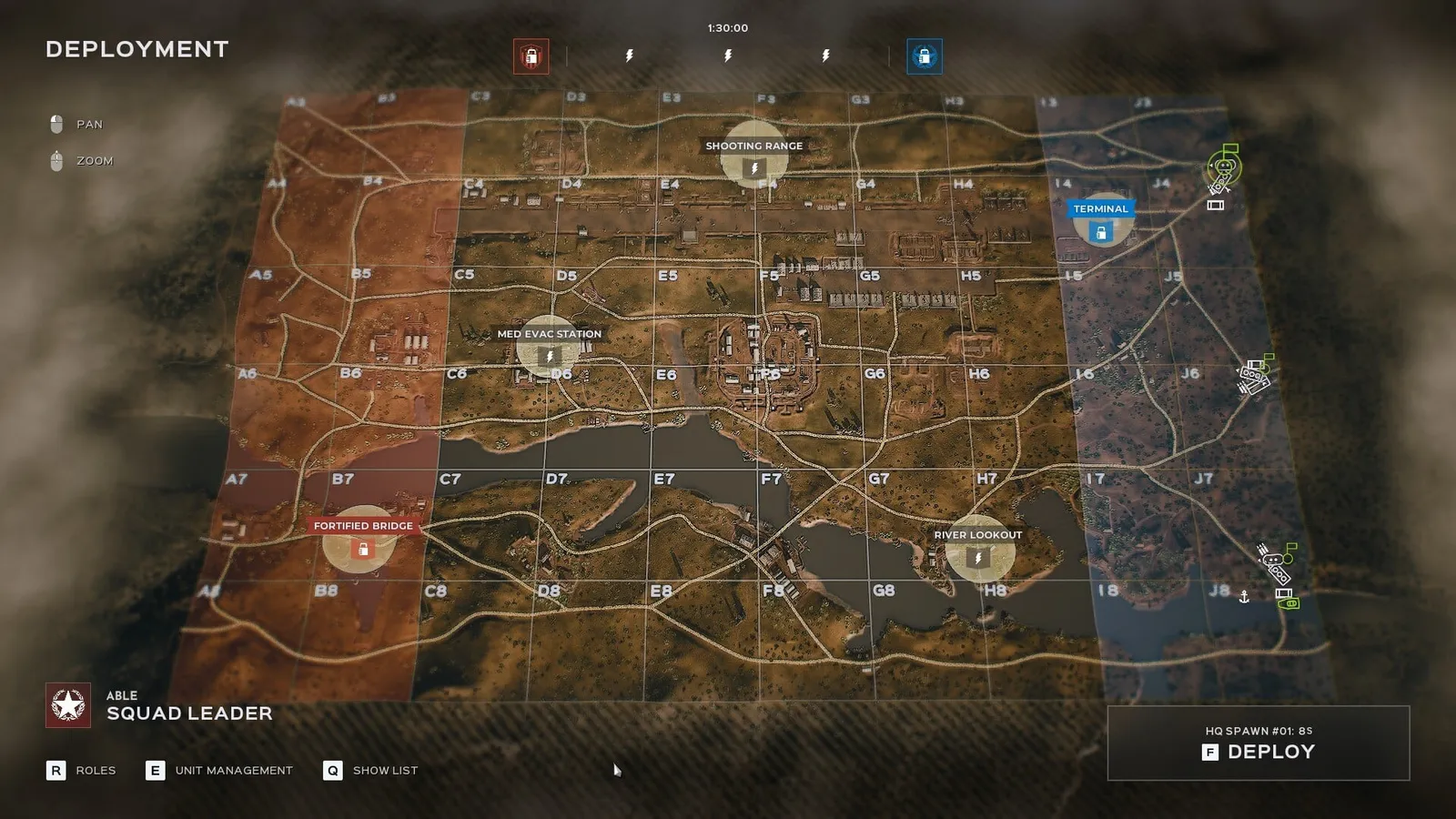 Official Domination tactical map screenshot of Dak To Airfield from the developer Game Modes blog.