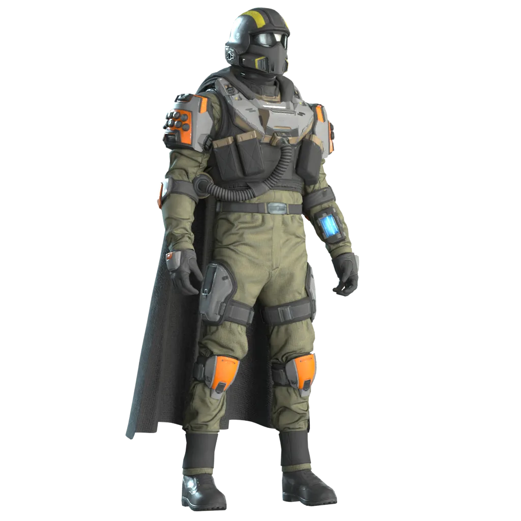 Helldivers 2 Legionnaire armor render — armor sets differ by rating and passive (official game asset)