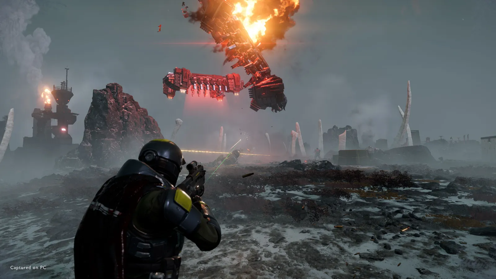 Helldivers 2 primary weapon in action (official Steam store screenshot)