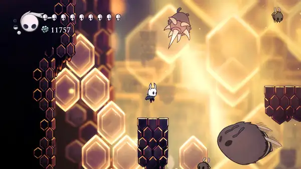 Hollow Knight 官方截图——Hornet 与 Knight 相遇场景
