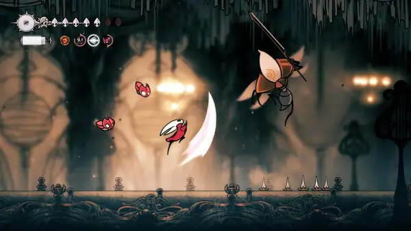 Hollow Knight screenshot — the Knight in combat