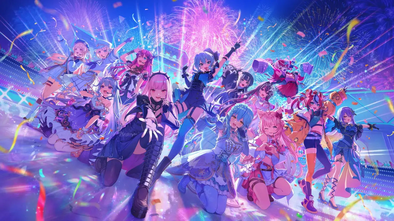 hololive Dreams key visual with the starter roster options.