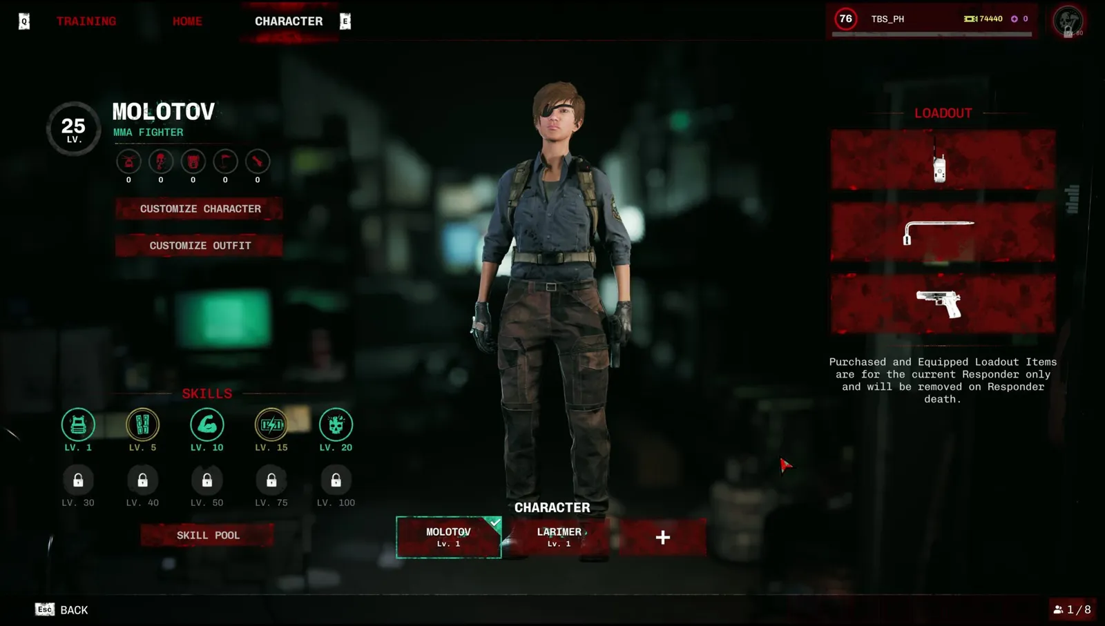 Responder carrying a Rescue Beacon in the Armageddon 1.0 trailer.