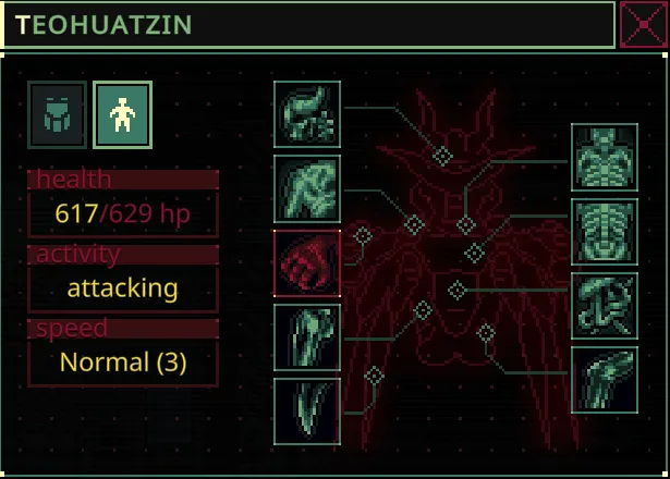 Teohuatzin, the Baron of Gannix, in-game health tooltip on Unfair difficulty.