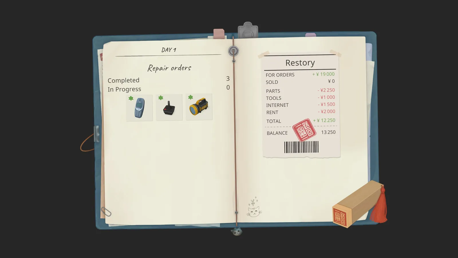 ReStory repair-shop gameplay