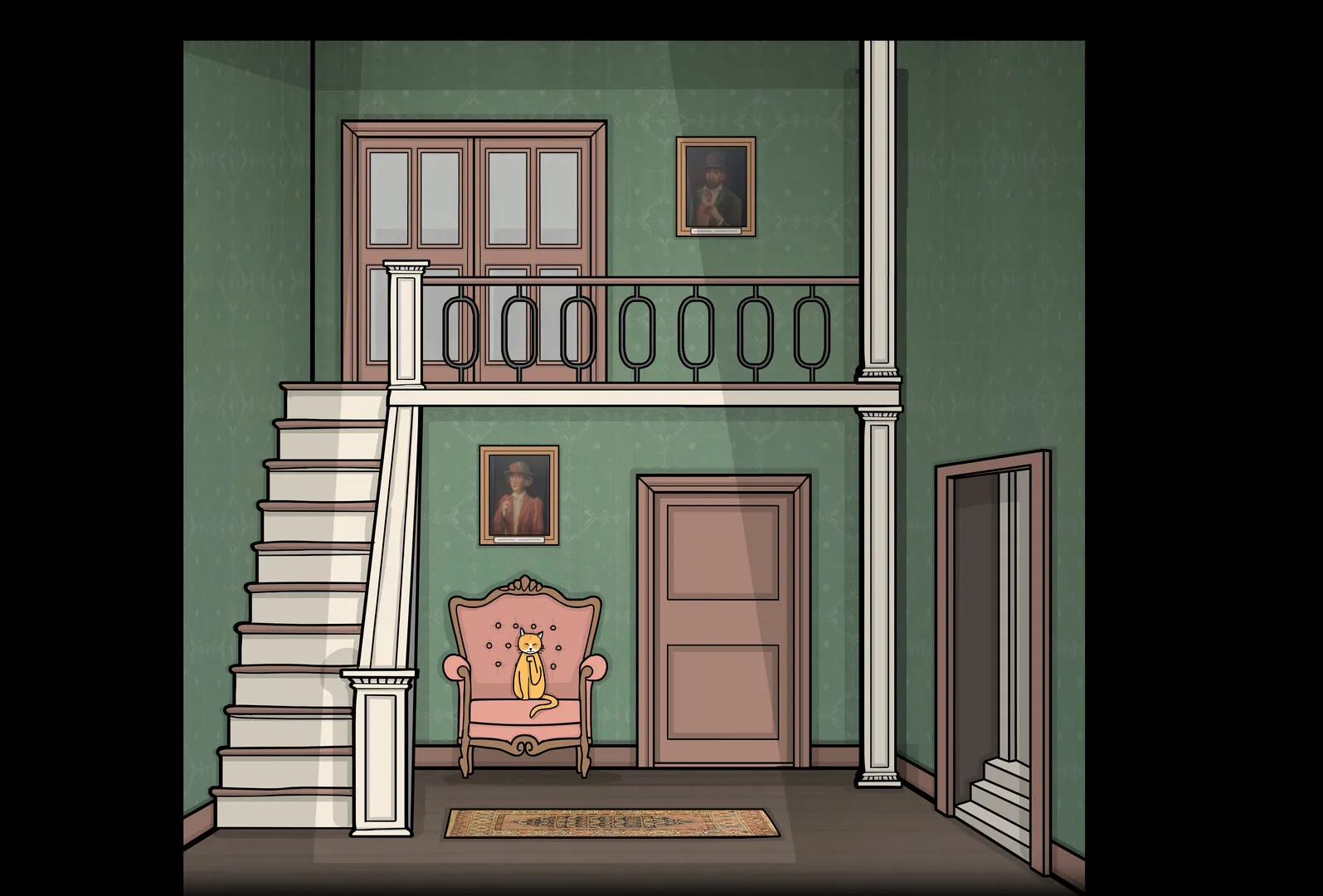 Servant of the Lake demo gameplay screenshot — signing the contract to serve the Vanderbooms.