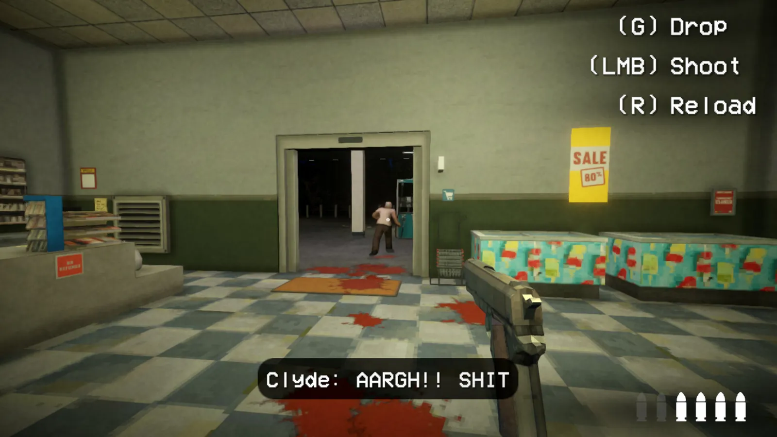 Shift At Midnight official gameplay screenshot — night shift at the gas station