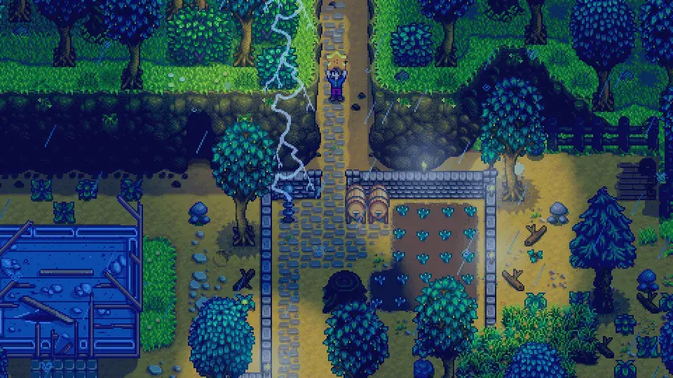 Stardew Valley winter town (official site screenshot)