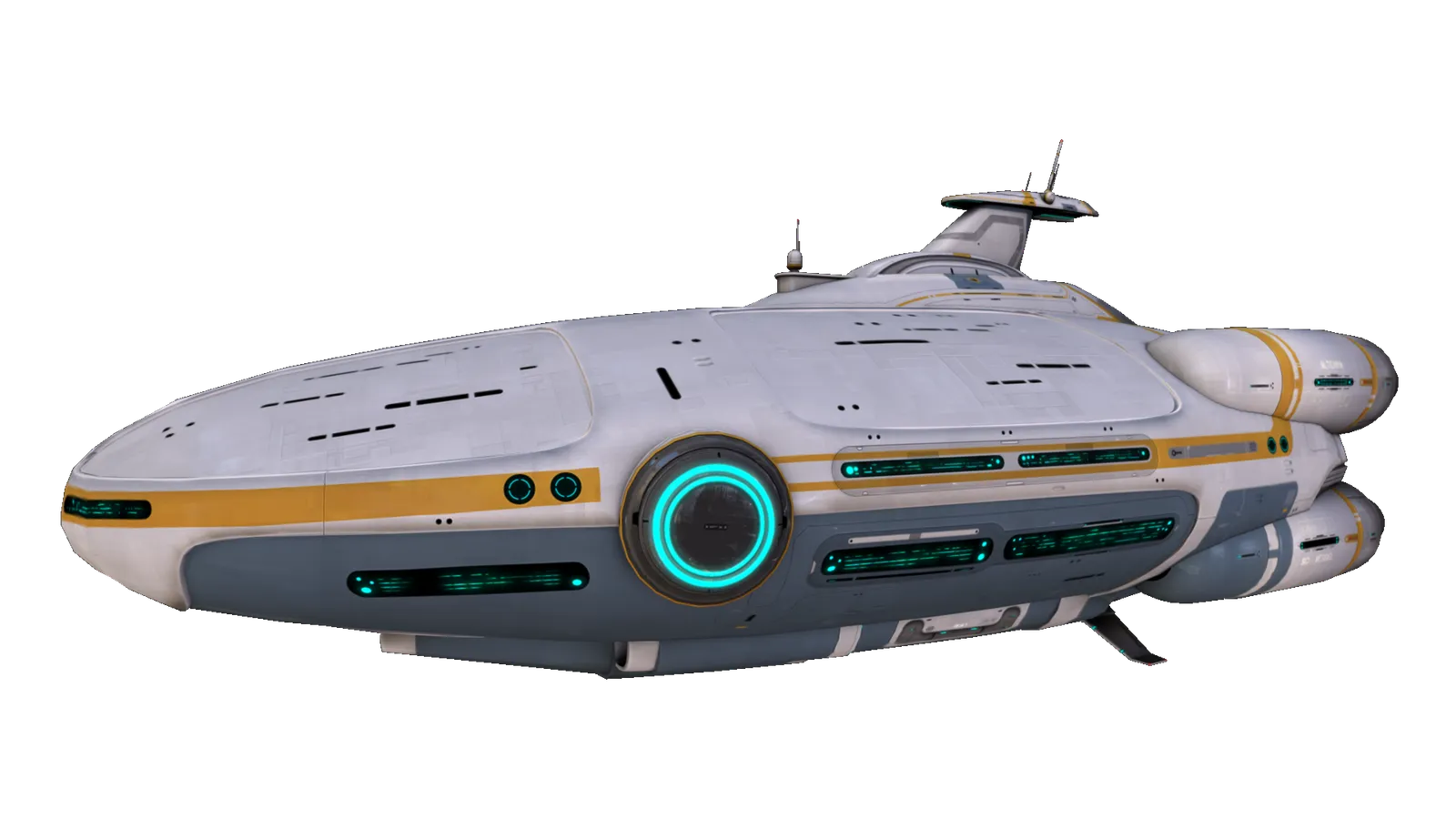The Aurora research vessel floating above the ocean