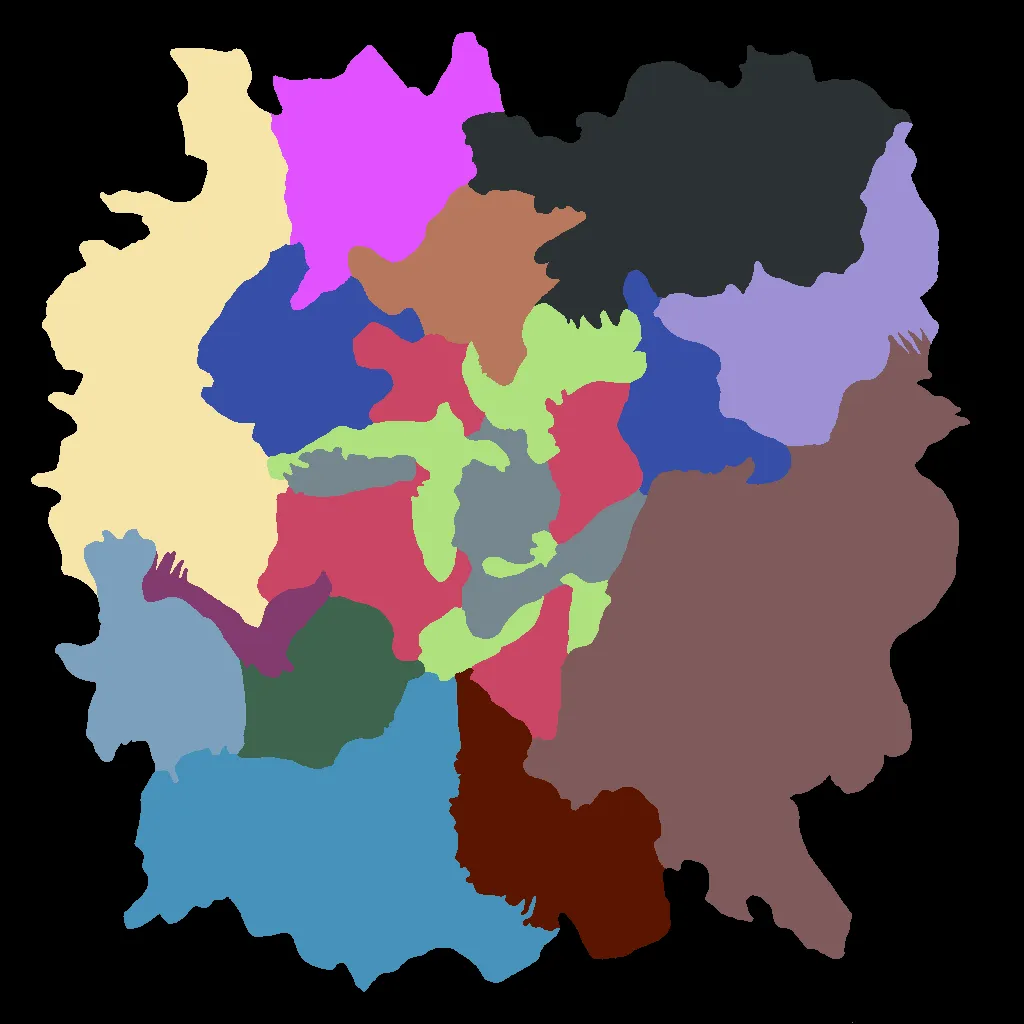 Official Subnautica wiki biome map of the crater