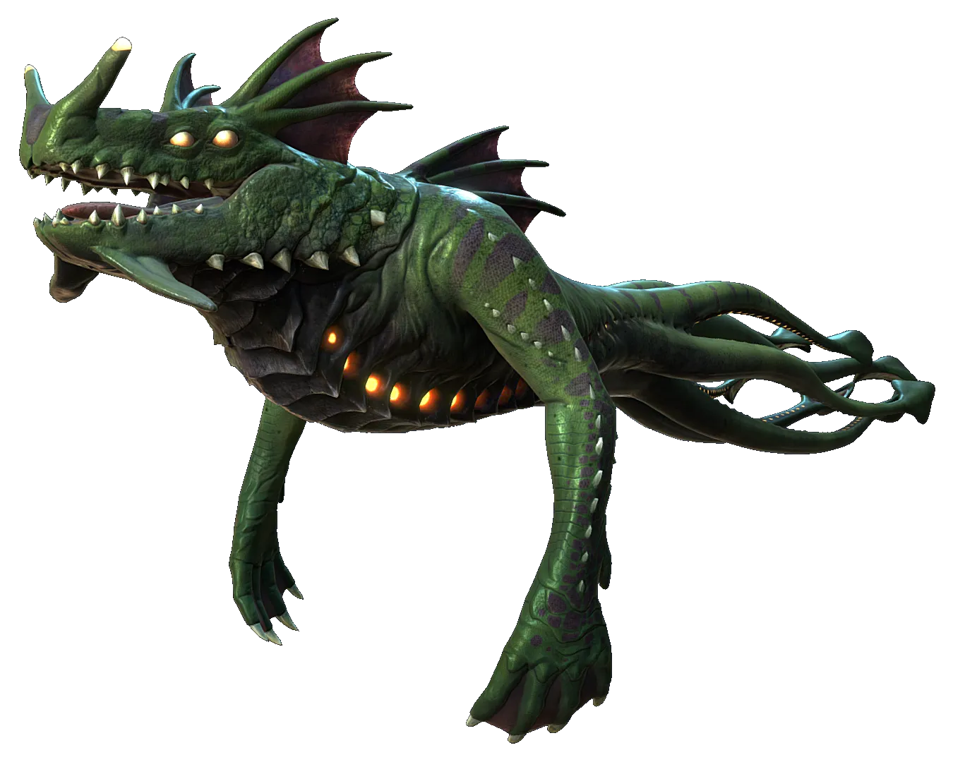 The Sea Dragon Leviathan, apex predator of the Lava Zones