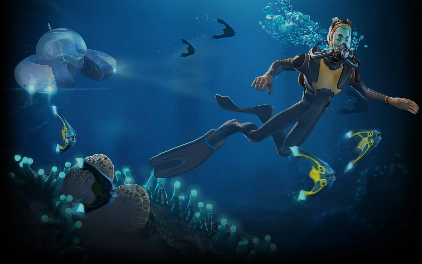 Underwater exploration in Subnautica