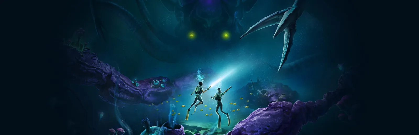 Subnautica 2 official key art banner from the Steam store page