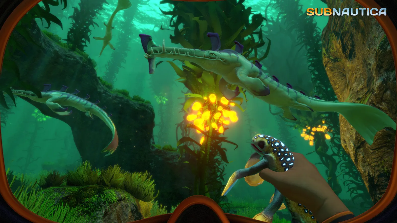 Official Subnautica gameplay screenshot from the Steam store page